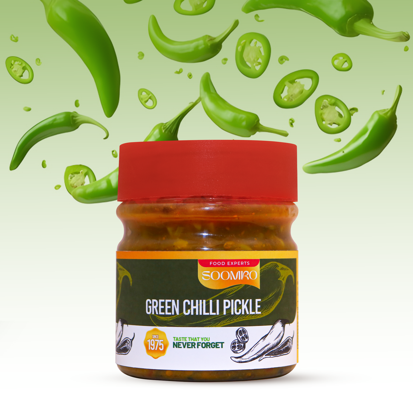 Green Chilli Pickle (Olive Oil) 500g